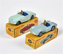 Dinky Toys, 101 Sunbeam Alpine Sports & 104 Aston Martin DB 3