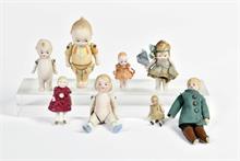 8 Biskuitporzellan Puppen