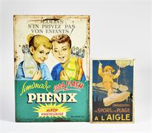 Phenix & A L'Aigle, 2 Blechschilder