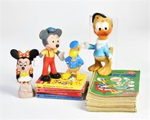 Walt Disney, 4 Figuren, 38 Hefte, meist 70er Jahre