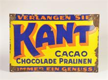 Kant Cacao Chocolade, Emailleschild