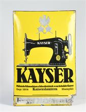 Kayser, Emailleschild, 30er Jahre