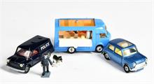 Corgi Toys, Austin Mini Van, Smith's Karrier Van & Mini Cooper