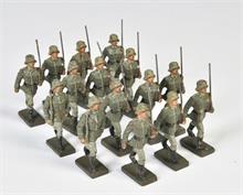 Lineol, marschierende Soldaten