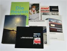 Opel u.a., Prospekte Record, Opel GT, div. Testberichte VW etc.
