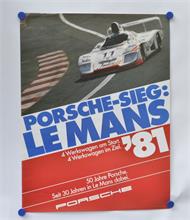Porsche Plakat, Porsche Sieg-Le. Mans 1981