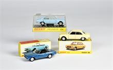 Dinky Toys, 3x Peugeot 504