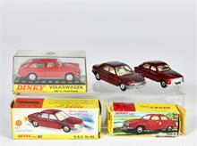 Dinky Toys, VW 1600 TL, NSU Ro 80, Saab 96