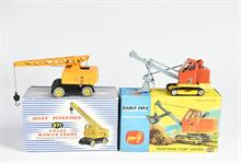 Corgi Toys 1128 Priestman Club Shovel + Dinky Toys 971 Coles Mobile Crane