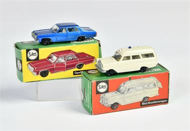 Siku, Mercedes Benz Krankenwagen & Opel Kapitän