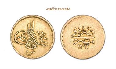 Ägypten, Abdul Hamid II., 1876-1909, 5 Piaster, 1876 (1293 AH)