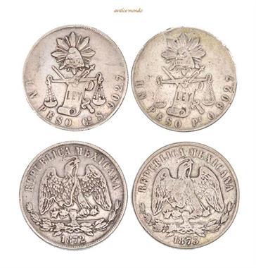Mexiko, Republik, Peso, 1872,1873