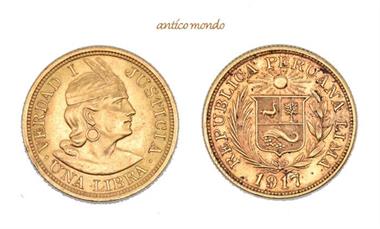 Peru, Republik, Libra, 1917