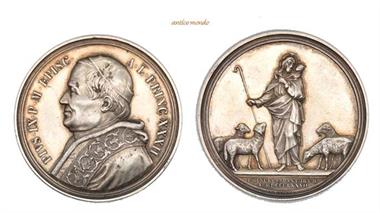 Italien, Vatikan, Pius IX., 1846-1878, Silbermedaille, 1877