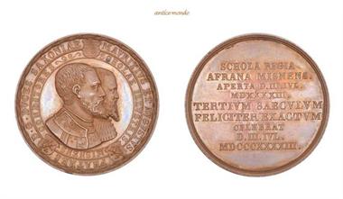 Sachsen, Friedrich August II., 1836-1854, Bronzemedaille, 1843