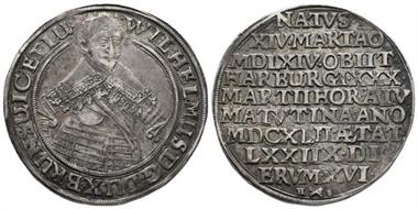 Braunschweig, Harburg, Wilhelm, 1603-1642, Reichstaler auf seinen Tod, 1642, Zellerfeld, Dav. 6413, Welter 726