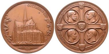 Mecklenburg, Schwerin, Friedrich Franz IV., 1897-1918, Bronzemedaille, 1900