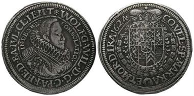 Pfalz, Neuburg, Wolfgeng Wilhelm, 1614-1653, Reichstaler, 1624, Kallmünz, Dav. 7166