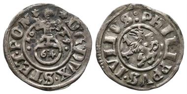 Pommern, Wolgast, Philipp Julius, 1592-1625, 1/64 Taler (Sechsling), 1619, Franzburg, Hildisch 217