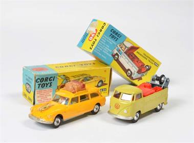Corgi Toys, Citroen Safari (436) + VW Break Down Truck (490)