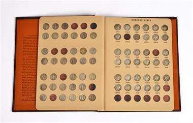 Vereinigte Staaten von Amerika, Sammlung von 67 "Mercury Dimes" aus der Zeit von 1917-1945