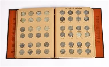 Vereinigte Staaten von Amerika, Sammlung von 185 "Washington Quarters" aus der Zeit von 1932-1998