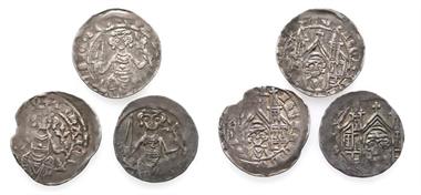 Mark, Everhard II. 1277-1308, Pfennige, 3 Stück