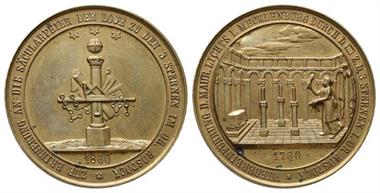 Mecklenburg Rostock, vergoltete Silbermedaille 1860