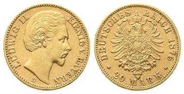Bayern, Ludwig II. 1864-1886, 20 Mark 1876