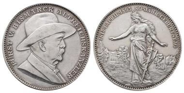 Medaillen, Otto von Bismarck 1815-1898, Silbermedaille 1895