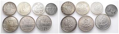 Polen, Republik seit 1989, kl. Sammlung von Silbermünzen