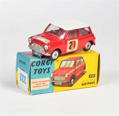 Corgi Toys, Sun Rallye Mini mit Begleitbrief, rot/weiß