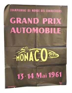 Plakat "Grand Prix Automobile MONACO 1961"