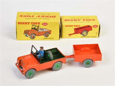Dinky Toys, Land Rover + Trailer 340 + 341