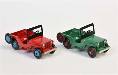 Dinky Toys, 2 Jeeps 25Y