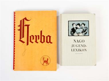 Nago, Herba, 2 Sammelalben 1949 + 50er Jahre (Pflanzen und Jugendlexikon)