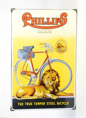Emailleschild "Phillips Fahrrad"