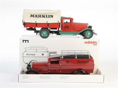 Märklin, Reichspostwagen mit original Telefonkarte + Lastwagen