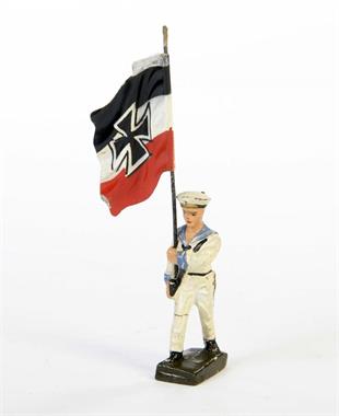 Lineol, Marine Soldat mit Fahne