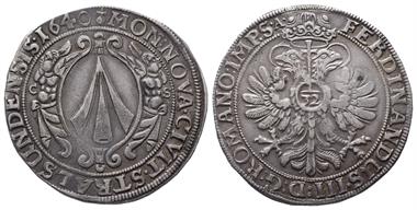 Stralsund, unter Schweden, Christina 1637-1654, Reichstaler (32 Schilling) 1640
