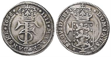 Dänemark, Frederik III. 1648-1670, Krone (4 Mark) 1658