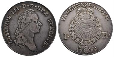 Schweden, Gustav III. 1771-1792, Riksdaler 1782