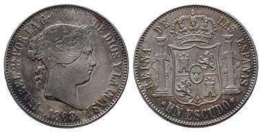 Spanien, Isabel II. 1833-1868, Escudo 1868