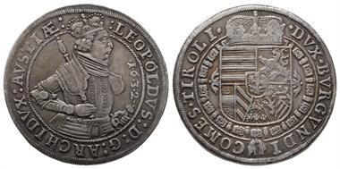 Römisch Deutsches Reich / Haus Habsburg, Leopold V. 1619-1632, Reichstaler 1632