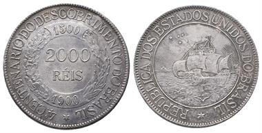 Brasilien, 2000 Reis 1900