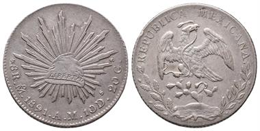 Mexiko, Republik seit 1821, 8 Reales 1891