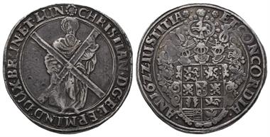 Braunschweig Lüneburg Celle, Christian, Bischof von Minden 1611-1633. Reichstaler 1622