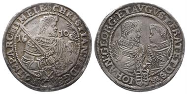 Sachsen, Christian II., Johann Georg I. und August 1591-1611, Reichstaler 1610