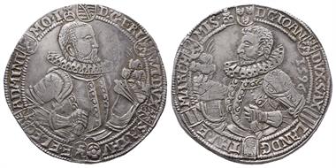 Sachsen Weimar Eisenach, Friedrich Wilhelm und Johann 1573-1602, Reichstaler 1596