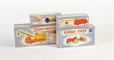 Dinky Toys, 4 Leerkartons 408, 955, 972 + 27AK